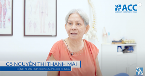 Auntie Thanh Mai, her spinal condition is not only age-related but also the result after many years having sacrificed for her loved ones