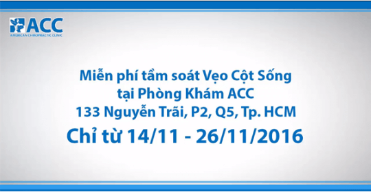 TẦM SOÁT BỆNH VẸO CỘT SỐNG TẠI PHÒNG KHÁM ACC 133 NGUYỄN TRÃI QUẬN 5