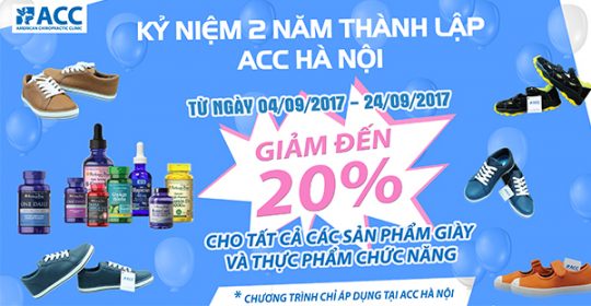ƯU ĐÃI LÊN ĐẾN 20% NHÂN DỊP PHÒNG KHÁM ACC HÀ NỘI TRÒN 2 TUỔI