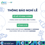 acc thông báo nghỉ lễ