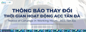 Cập nhật thời gian làm việc ACC Tản Đà