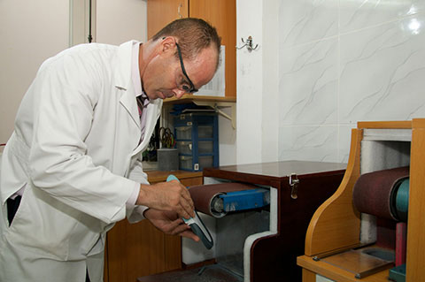 Finishing the Orthotic, some work still must be done by hand